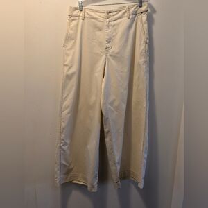 Madewell Button-Tab Wide-Leg Pants - Size 14